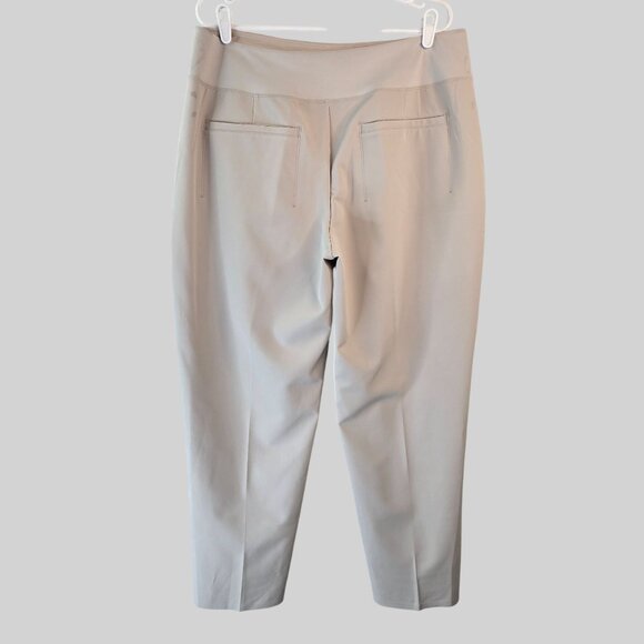 Athleta High Rise Pants Cream Pull On Athletic Workout Ankle Leg Plus Size 16 - Picture 6 of 12